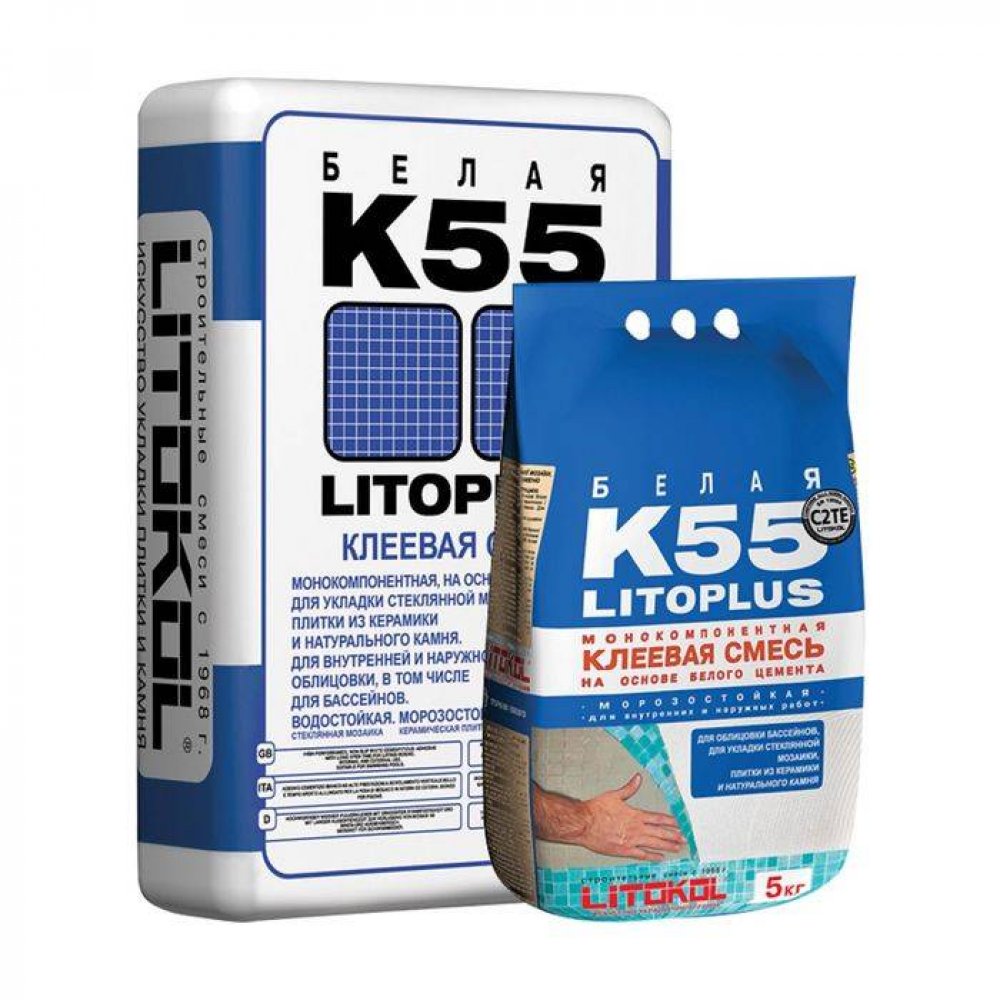 Купить клей литокол. Клей для плитки Litokol LITOPLUS k55 белый 25 кг. Клей для мозаики Litokol LITOPLUS k55 25 кг. Клей для плитки Литокол к 55. Клей Литокол к 55 белый.