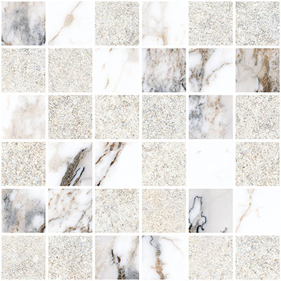 Мозаика Marble-Stone Белый Матовый-Лаппато Ректификат (5х5) 30х30 K9498838R001VTE0