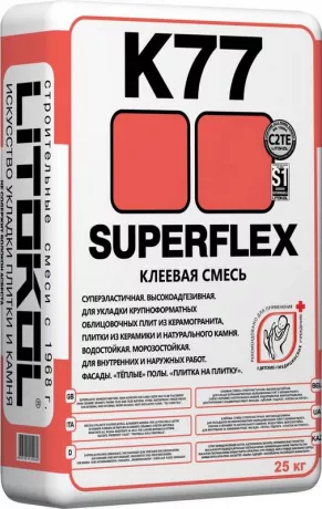 SUPERFLEX K77 Суперэластичная клеевая смесь 25 кг.