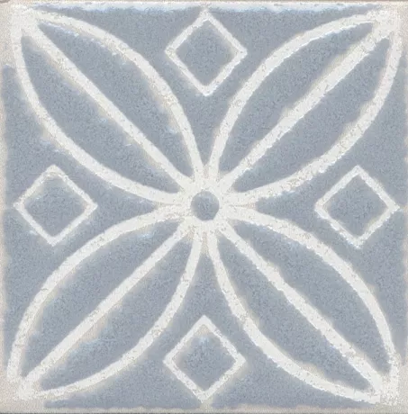 Вставка Амальфи орнамент серый 9,8х9,8 STG\C402\1270H