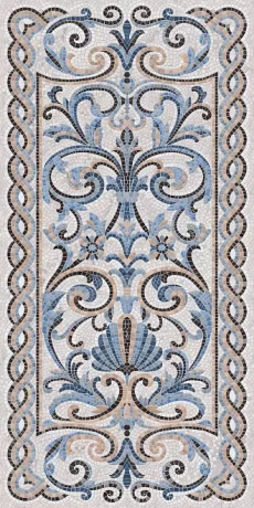 Керамогранит Мозаика синий декорированный лаппатированный 119,5х238,5 SG590902R