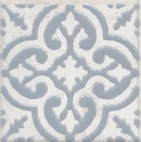 Вставка Амальфи орнамент серый 9,8х9,8 STG\C408\1270H